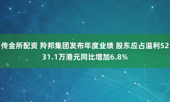传金所配资 羚邦集团发布年度业绩 股东应占溢利5231.1万港元同比增加6.8%
